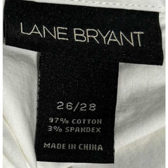 Lane Bryant Women's White Long Sleeve Button Down Corset Style Blouse Size 26/28 - Picture 3 of 4